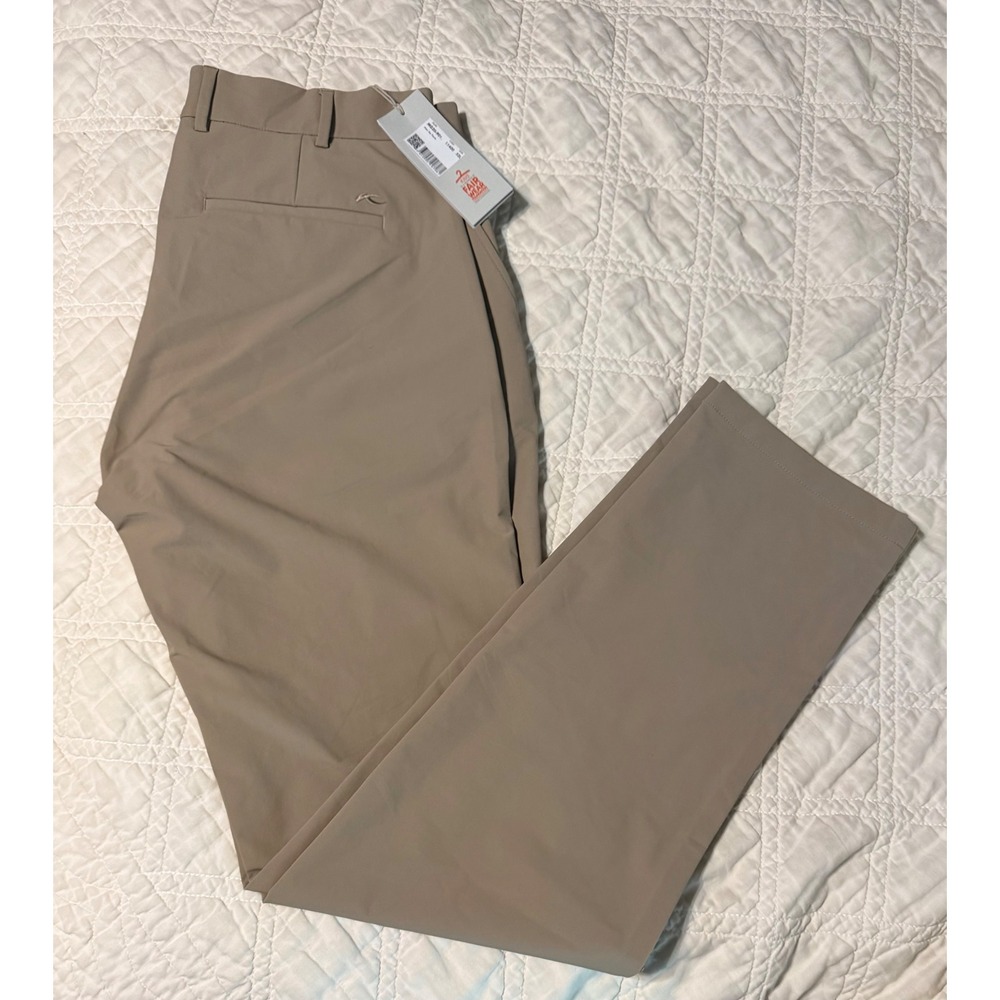 Kjus Men Ike Pants Golf Trousers Tan Khaki MG20-901 Size 52L Long NWT